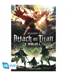 ATTACK ON TITAN - Poster "Key Art S2" roulé filmé (91.5x61)