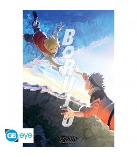 BORUTO - Poster « Boruto & Naruto» roulé filmé (91.5x61)