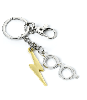 Harry Potter Lightning Bolt & Glasses Keyring