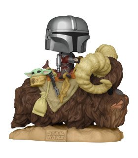 Star Wars - Figurine POP N°416 - The Mandalorian on Wantha with Child in Bag