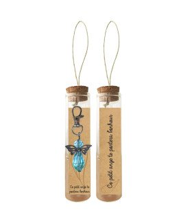 Wish Bottle Ange Porte-bonheur Bleu - Petits Messages