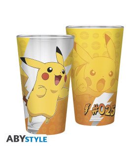 Pokémon - Verre XXL - 400 ml - Pikachu effet métal - Abystyle