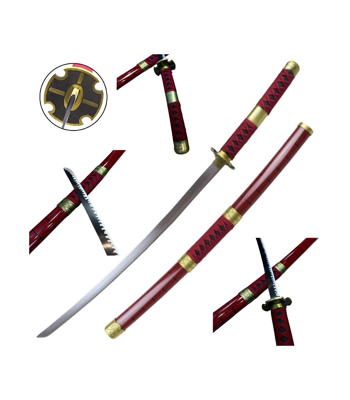 Katana Roronoa Zoro Sandai Kitetsu One Piece Réplique - 104 cm