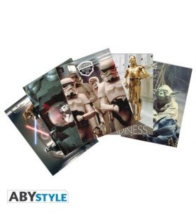 STAR WARS - CARTES POSTALES - SET 1 SCENES DE FILM (14.8X10.5)