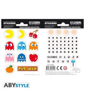 PAC-MAN - STICKERS - 16X11CM/ 2 PLANCHES - LABYRINTHE