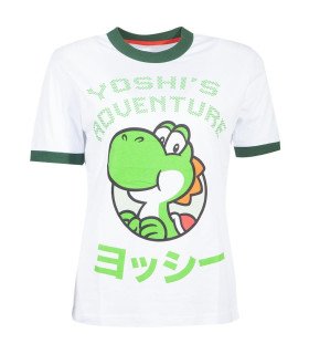 NINTENDO - SUPER MARIO - YOSHI ADVENTURE - T-SHIRT FEMME