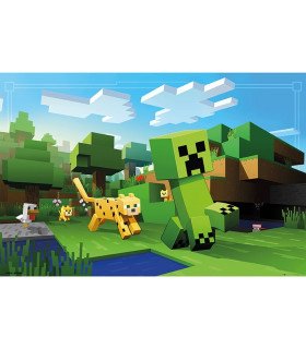 MINECRAFT - LA CHASSE DE L OCELOT - POSTER 91.5X61