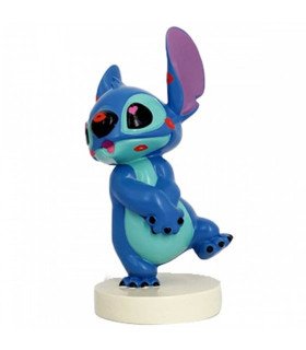 DISNEY - LILO ET STITCH - STITCH AVEC BAISERS DE ROUGE A LEVRES - FIGURINE ENESCO 7 CM