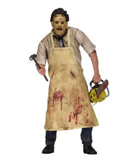 MASSACRE A LA TRONCONNEUSE - LEATHERFACE - FIGURINE RETRO 40TH ANNIVERSARY ULTIMATE 18 CM