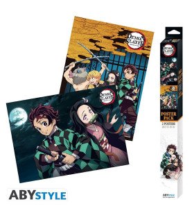 DEMON SLAYER - Groupe & Duo - SET 2 CHIBI POSTERS 52X35