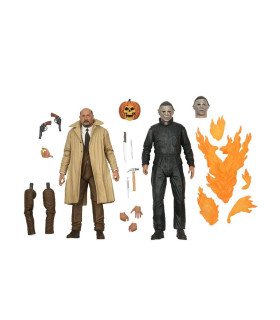 Halloween II - Michael Myers & Dr Loomis - pack 2 figurines Ultimate 18 cm